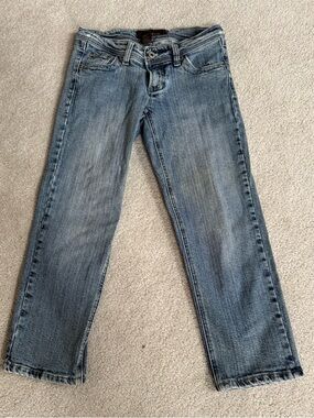 Urban Behavior Faded Denim Capris - Blue
